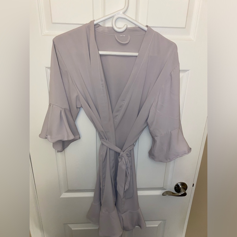 Lilac chiffon robe